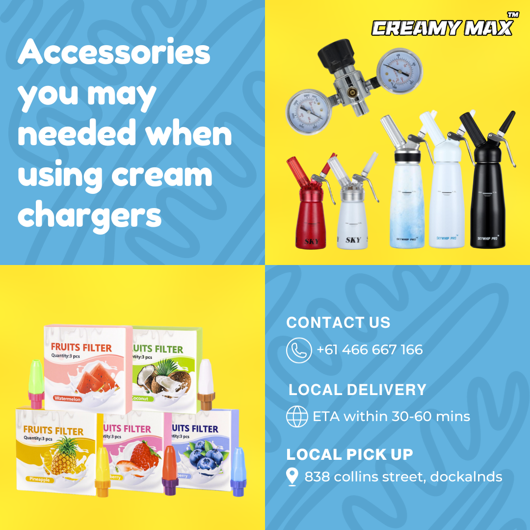 Accessories you may needed when using cream chargers