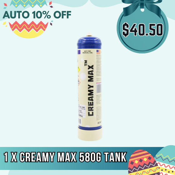 1 tank 580g cream chargers